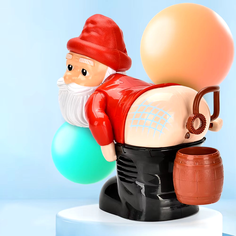 Christmas Butt Bubble Machine with Music & Light Electric Fart Santa Toy Novelty Xmas Gift for Boys Girls