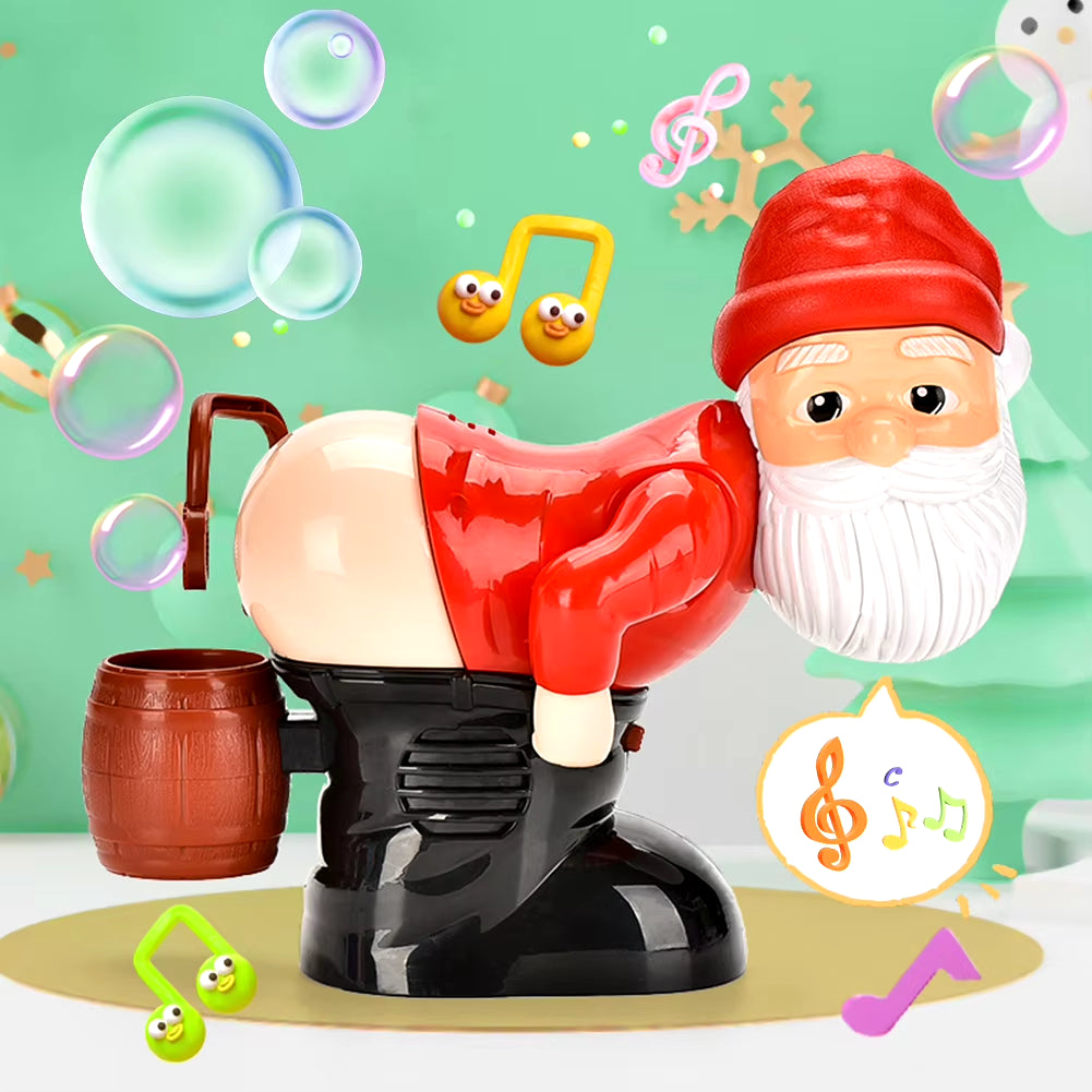 Christmas Butt Bubble Machine with Music & Light Electric Fart Santa Toy Novelty Xmas Gift for Boys Girls